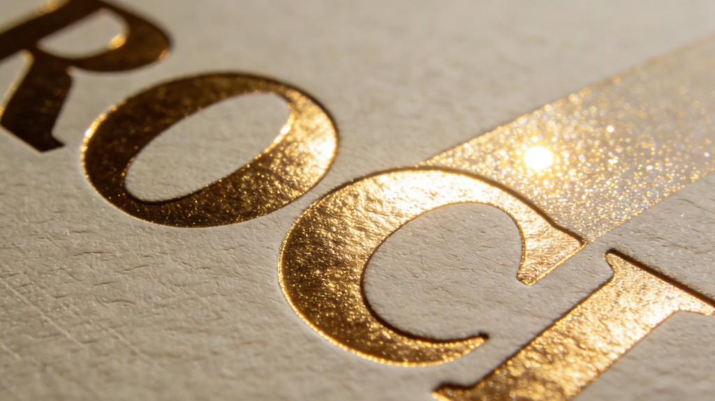 Luxury Printing Finishes on Custom Rigid Boxes Close-up of custom rigid box with gold foil stamping, embossing, textured paper, and spot UV finish