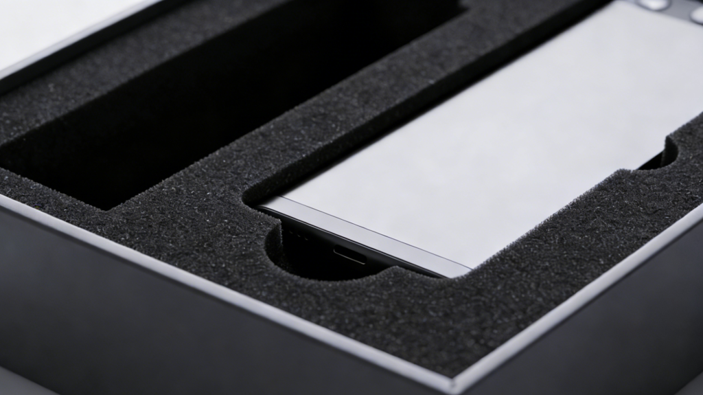 Foam Inserts for Custom Rigid Box Packaging Foam insert custom-cut for rigid box packaging to provide shock protection and secure product placement