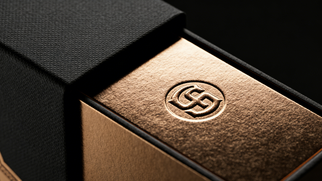 embossed and foil stamped luxury rigid box surface finish