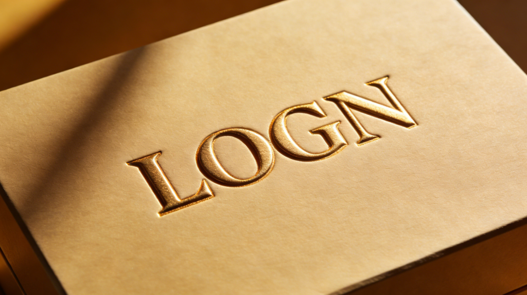 Embossed Logo Effect on Rigid Box Packaging Luxury rigid box with embossed logo detail and textured paper surface