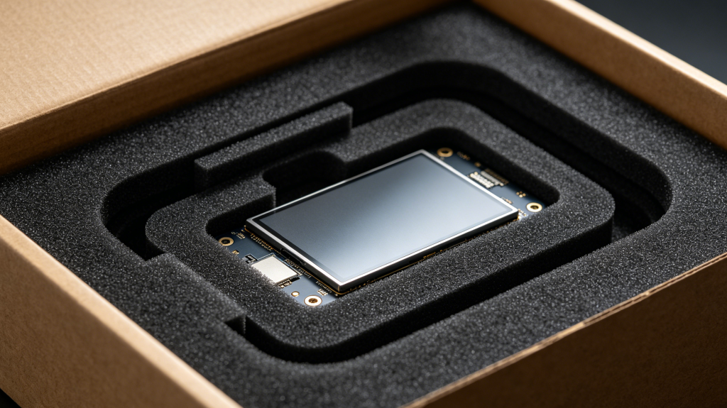 Foam insert inside rigid box for protection