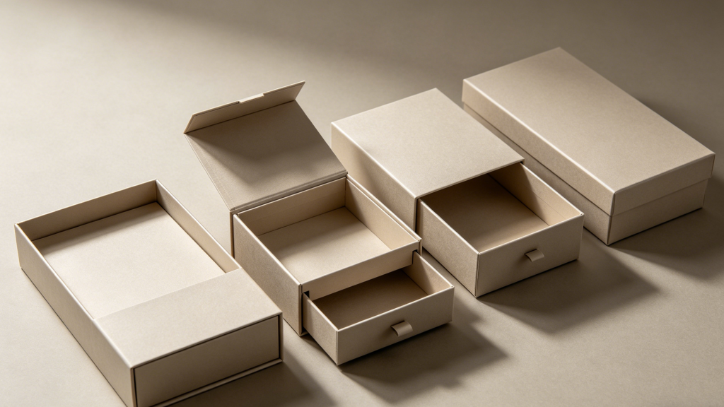 Rigid Box Structure Design Types different rigid box structures magnetic lid and drawer box