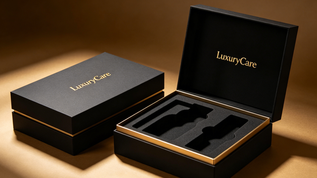 Custom magnetic rigid box packaging with luxury finishing
