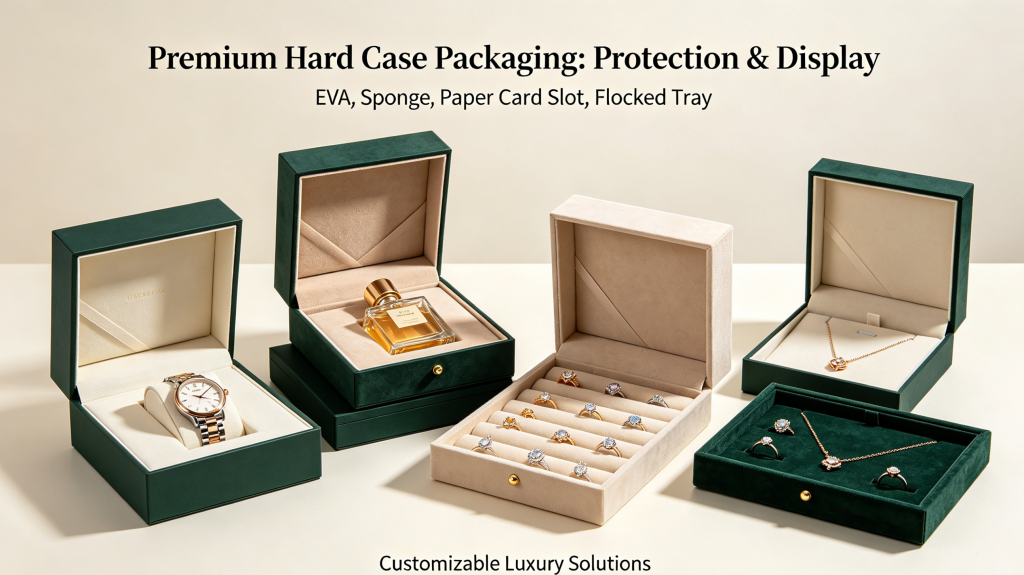 Premium Rigid Box Insert Solutions Custom foam inserts inside luxury rigid box packaging