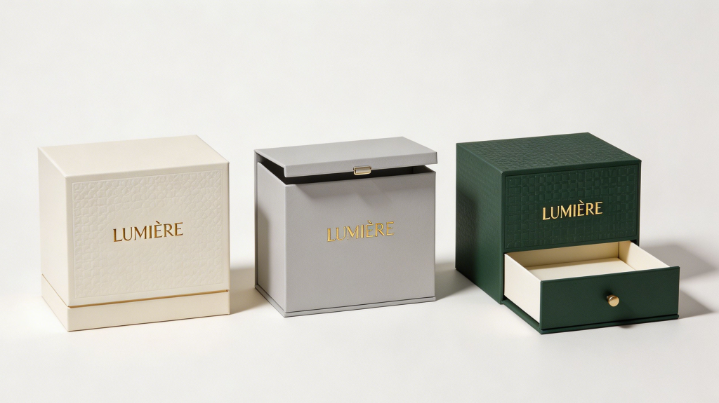 Minimalist Eco Luxury Packaging Design Minimalist sustainable luxury rigid box packaging with elegant structure