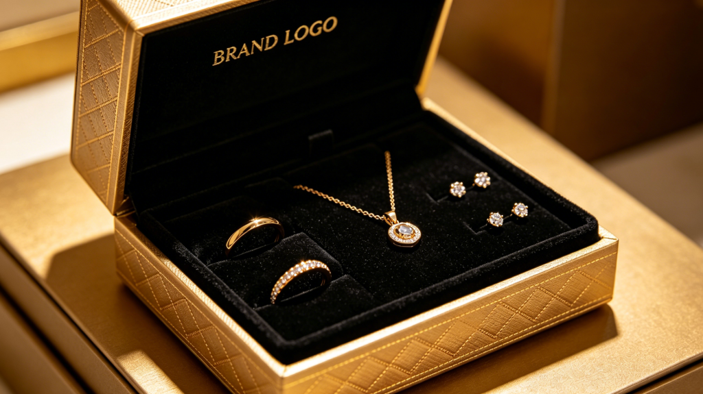 Custom Jewelry Boxes with Premium Inserts Custom jewelry boxes with velvet inserts and luxury finishes