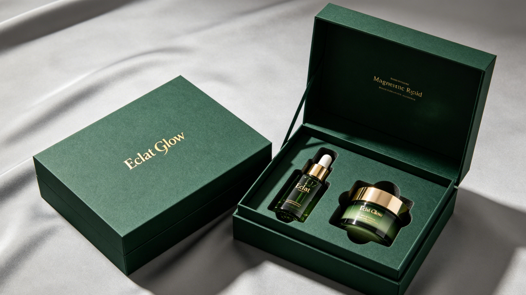 Custom magnetic rigid box for luxury skincare packaging