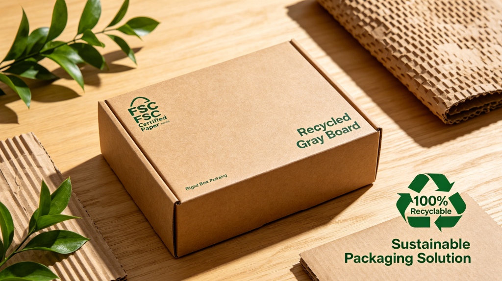 Sustainable Rigid Box Packaging Solutions Eco-friendly rigid box packaging made from recyclable materials