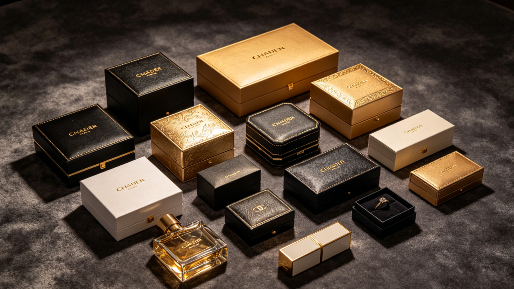 Luxury Rigid Box Packaging Design Luxury rigid boxes with foil stamping and embossing