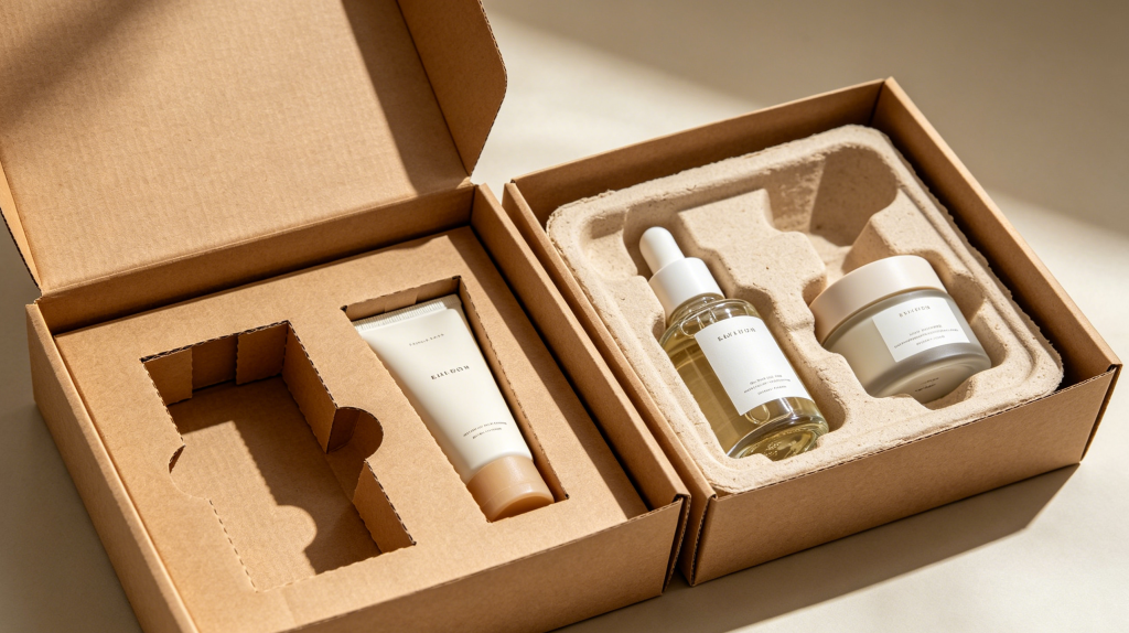 Sustainable Packaging Inserts Eco-friendly paperboard and molded pulp inserts for luxury packaging