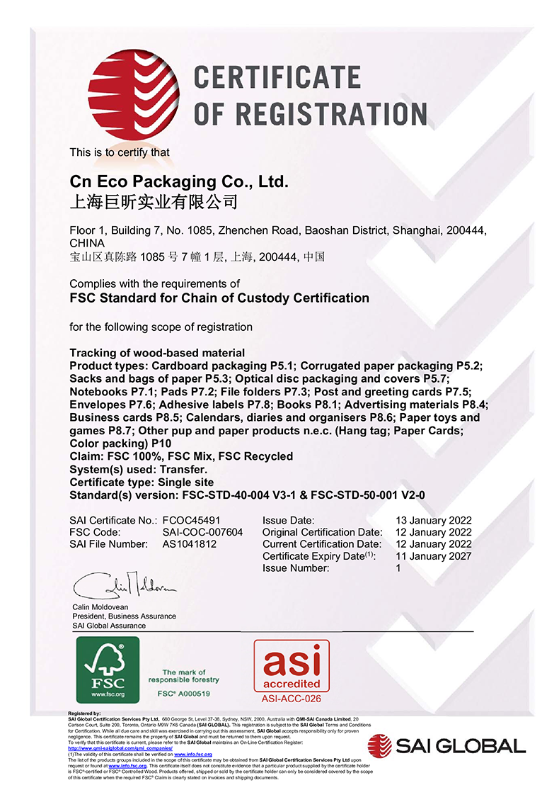 FSC Certificate